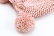 Knitted baby hat with ears and tassels