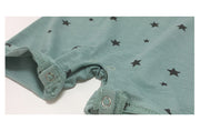 Short sleeve baby romper with stars and moon