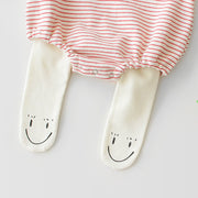 Baby leggings with feet and smiley in cotton