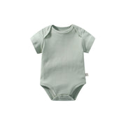 Classic short sleeve baby bodysuit in cotton