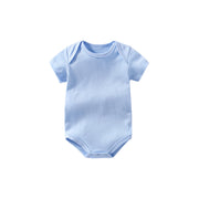 Classic short sleeve baby bodysuit in cotton