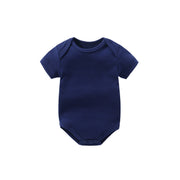 Classic short sleeve baby bodysuit in cotton