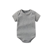 Classic short sleeve baby bodysuit in cotton