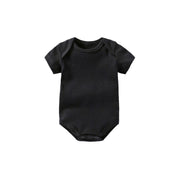 Classic short sleeve baby bodysuit in cotton