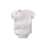 Classic short sleeve baby bodysuit in cotton