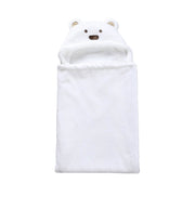 Baby blanket with hood and bear ears in fleece