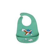 Silicone bib with animal print