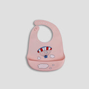 Silicone bib with animal print