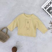 Kids sweatshirt with bear print in soft cotton