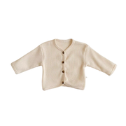 Soft Waffle Knit Baby Cardigan – Button-Up Cotton Sweater