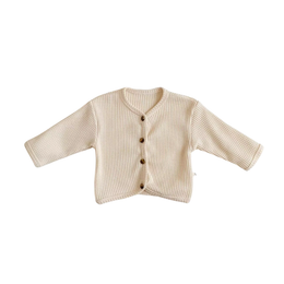 Soft Waffle Knit Baby Cardigan – Button-Up Cotton Sweater