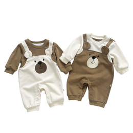 Baby Bear Romper – Soft Long-Sleeve Jumpsuit with Cute Ear Details