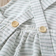 Randig babyromper i mjuk bomull