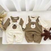 Baby Bear Romper – Soft Long-Sleeve Jumpsuit with Cute Ear Details