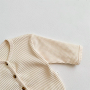 Soft Waffle Knit Baby Cardigan – Button-Up Cotton Sweater