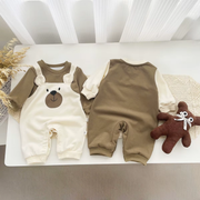 Baby Bear Romper – Soft Long-Sleeve Jumpsuit with Cute Ear Details