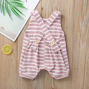 Randig babyromper i mjuk bomull