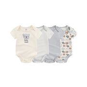 4-pack kortärmade babybodys