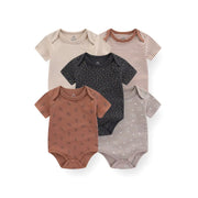 5-pack kortärmade babybodys
