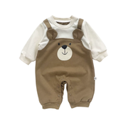 Baby Bear Romper – Soft Long-Sleeve Jumpsuit with Cute Ear Details