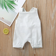 Randig babyromper i mjuk bomull