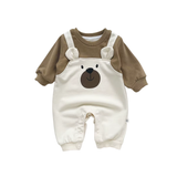 Baby Bear Romper – Soft Long-Sleeve Jumpsuit with Cute Ear Details