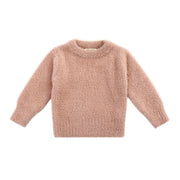 Soft fluffy kids sweatshirt with long sleeves