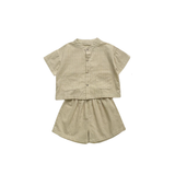 Baby & Toddler Button-Up Summer Set – Short Sleeve Shirt + Matching Shorts