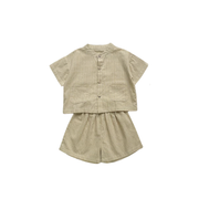 Baby & Toddler Button-Up Summer Set – Short Sleeve Shirt + Matching Shorts