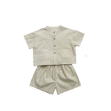 Baby & Toddler Button-Up Summer Set – Short Sleeve Shirt + Matching Shorts
