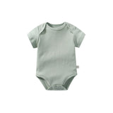 Klassisk kortärmad babybody i bomull