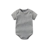 Klassisk kortärmad babybody i bomull