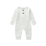 Ribbad babysparkdräkt med knappar