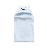 Baby blanket with hood and bear ears in fleece