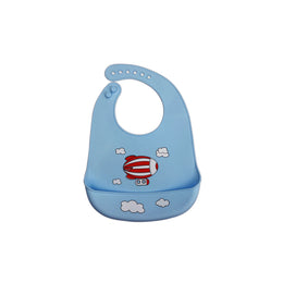 Silicone bib with animal print