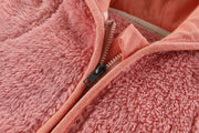 Baby Teddy Bear Hooded Jacket - Soft Fleece Zip-Up Winter Coat