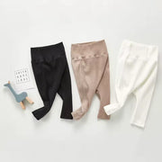 Ribbed Baby Leggings - Soft Cotton Stretch Pants for Boys and Girls
