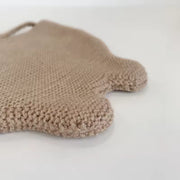 Knitted Baby Bonnet With Cat Ears and Tie Strings