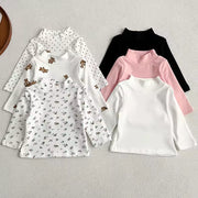 Baby Turtleneck Tops - Soft Cotton Long Sleeve Shirts