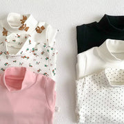 Baby Turtleneck Tops - Soft Cotton Long Sleeve Shirts