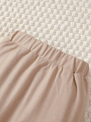 4-delars babyset med björntryck – Långärmad body, byxor, mössa och tossor