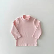 Baby Turtleneck Tops - Soft Cotton Long Sleeve Shirts