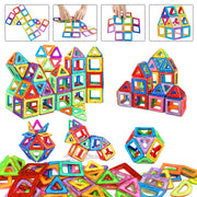 Magnetic Building Tiles Set – Colorful STEM Construction Blocks - Creative 3D Shapes & Structures