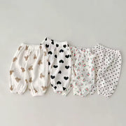 Ribbed Baby Leggings - Soft Cotton Elastic Waist Pants