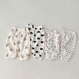 Ribbed Baby Leggings - Soft Cotton Elastic Waist Pants