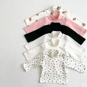 Baby Turtleneck Tops - Soft Cotton Long Sleeve Shirts
