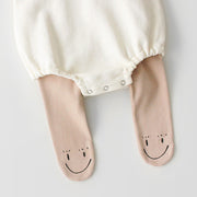 Baby leggings with feet and smiley in cotton