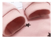 Kortärmad babysparkdräkt med stjärnor och måne